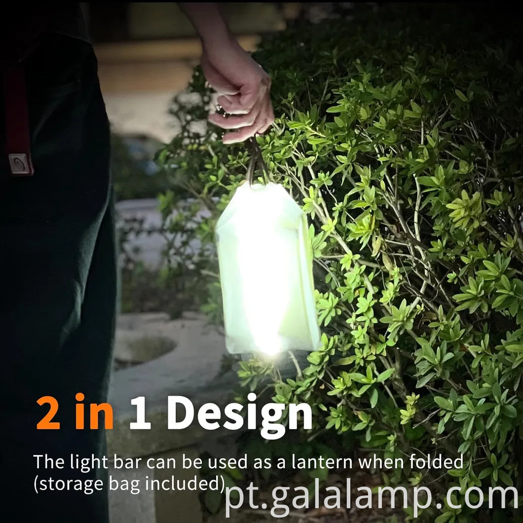 Lanterna de acampamento solar inflável, recarregável USB, 4 modos de iluminação, IP66 à prova d'água, portátil e luz leve da tenda